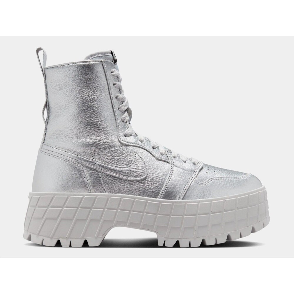Nike Air Jordan 1 Brooklyn Metallic Silver Women’s 8 FJ5737-002 NWOB